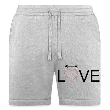 Love - Arrow Pointing Right - Bella + Canvas Unisex Short - heather gray - Front