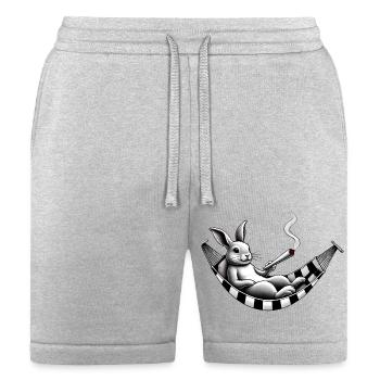 Checker Chill Bunny - Bella + Canvas Unisex Short - heather gray - Front