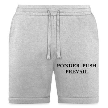Ponder, Push, Prevail - Bella + Canvas Unisex Short - heather gray - Front