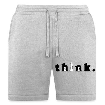 Chess Strategy Design - Think Before You Move - Bella + Canvas Unisex Short - heather gray - Front