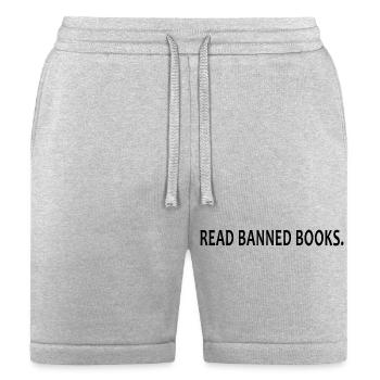 Noir Lire des livres interdits - Short Bella + Canvas Unisexe - gris chiné - Devant