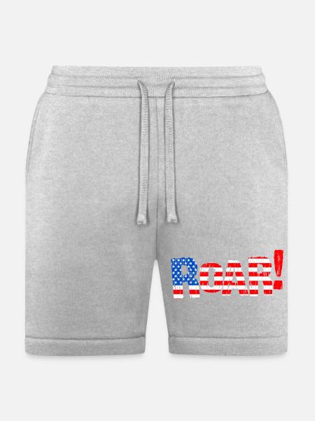 Patriotic USA Flag Illustration - Bella + Canvas Unisex Short - heather gray