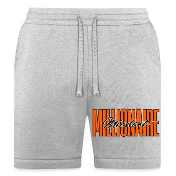 Millionaire Mindset™ Mind Over Money Hustle Mantra - Bella + Canvas Unisex Short - heather gray - Front
