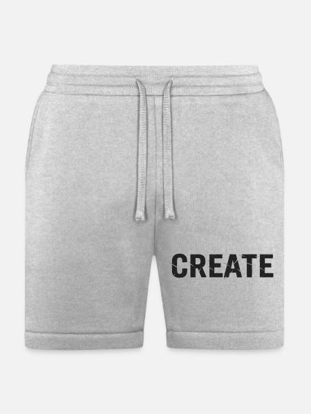 Create Splash Glyph - Bella + Canvas Unisex Short - heather gray