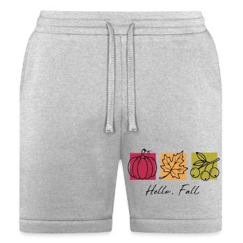 Hello Fall - Bella + Canvas Unisex Short - heather gray - Front