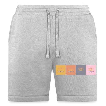 Cozy Comfy Quad Panels - Bella + Canvas Unisex Short - heather gray - Front