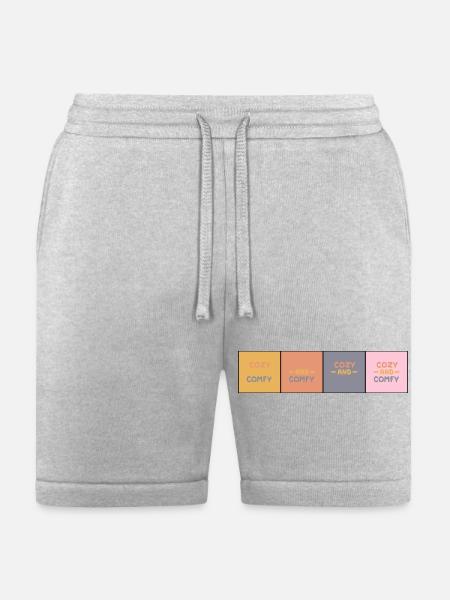 Cozy Comfy Quad Panels - Bella + Canvas Unisex Short - heather gray