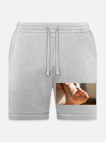 Female foot - Bella + Canvas Unisex Short - heather gray