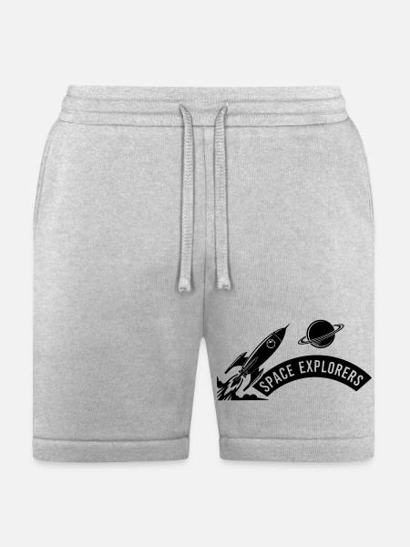 Space Explorers Logo - Bella + Canvas Unisex Short - heather gray