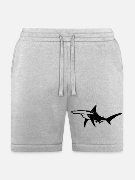 Hammerhead Shark Silhouette - Bella + Canvas Unisex Short - heather gray
