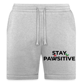 Holly Night on Black - Bella + Canvas Unisex Short - heather gray - Front