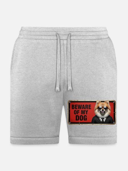 Beware of my dog - Bella + Canvas Unisex Short - heather gray