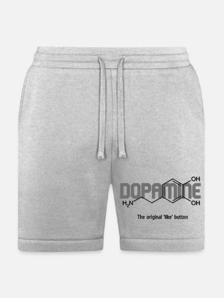 Dopamine Likewave Logo - Bella + Canvas Unisex Short - heather gray