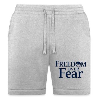 Freedom Over Fear Peace & Freedom - Bella + Canvas Unisex Short - heather gray - Front