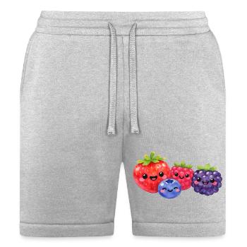 Whimsical Berry Quartet Baby Children Cute Kawaii - Bella + Canvas Unisex Short - heather gray - Front