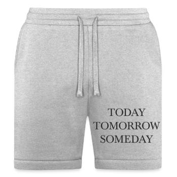 Today Tomorrow Someday Typography - Bella + Canvas Unisex Short - heather gray - Front