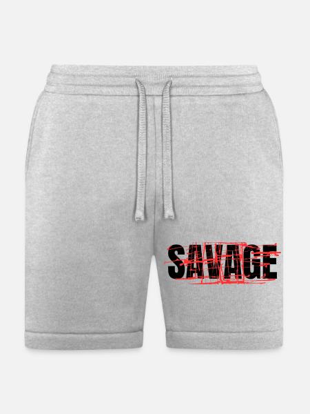 savage - Bella + Canvas Unisex Short - heather gray