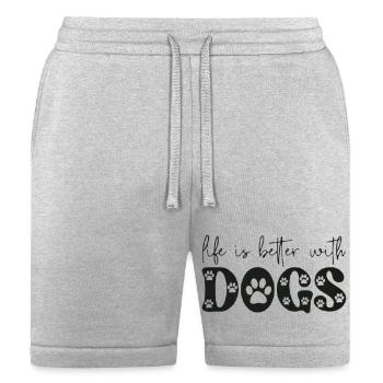 Life Is Better With Dogs - Bella + Canvas Unisex Short - heather gray - Front