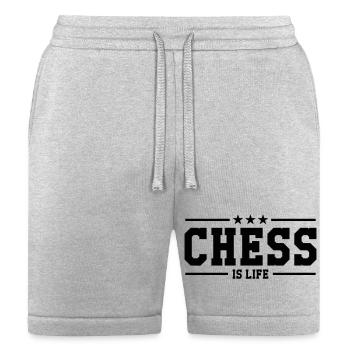 Chess Is Life Bold Athletic Strategy Graphic - Bella + Canvas Unisex Short - heather gray - Front