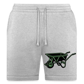 Wheelbarrow Garden Construction - Bella + Canvas Unisex Short - heather gray - Front