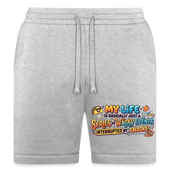 Life: Wacky Events Interrupted by Snacks - Bella + Canvas Unisex Short - heather gray - Front