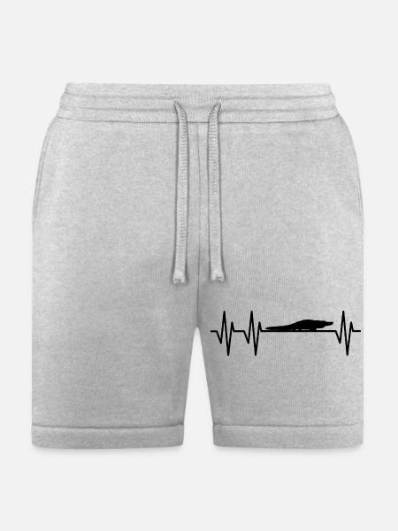 Alligator Heartbeat - Bella + Canvas Unisex Short - heather gray