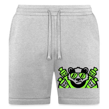Badger Candy Cones Crest - Bella + Canvas Unisex Short - heather gray - Front