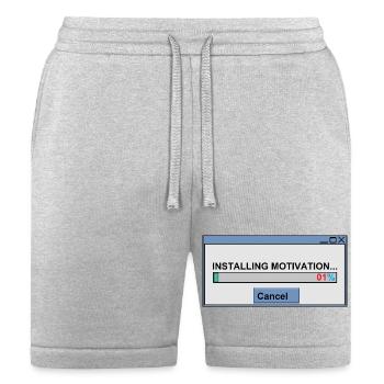 Retro Pixel Art Installing Motivation 1% - Bella + Canvas Unisex Short - heather gray - Front