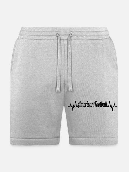American Football ECG Heartline - Bella + Canvas Unisex Short - heather gray