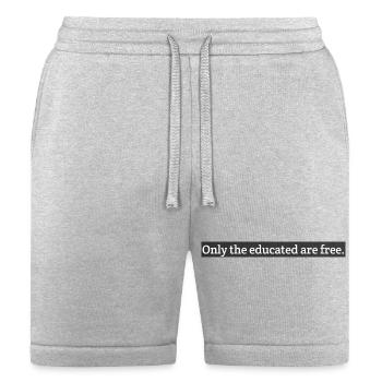 Only the educate are free product  - Bella + Canvas Unisex Short - heather gray - Front