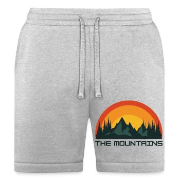 The Mountains - Bella + Canvas Unisex Short - heather gray - Front