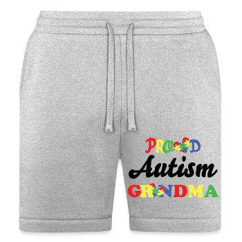 Proud Autism Grandma - Bella + Canvas Unisex Short - heather gray - Front