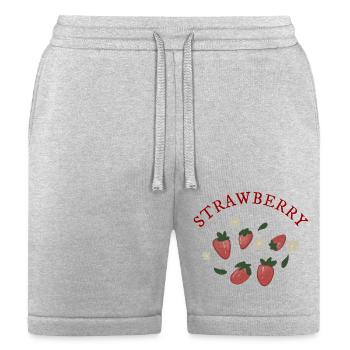 Strawberries - Bella + Canvas Unisex Short - heather gray - Front