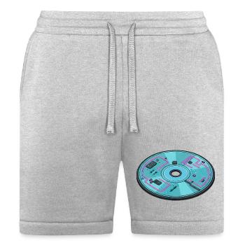 Digital Future Computer 90s Retro Design - Bella + Canvas Unisex Short - heather gray - Front