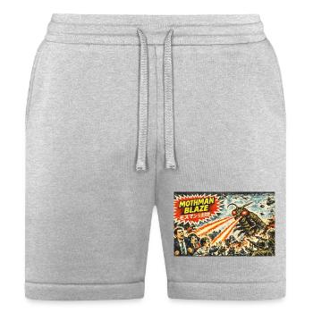 Mothman Blaze Retro Invasion - Bella + Canvas Unisex Short - heather gray - Front