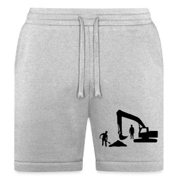 Construction Crew – Excavator Team - Bella + Canvas Unisex Short - heather gray - Front