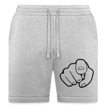Finger point hand - Bella + Canvas Unisex Short - heather gray - Front