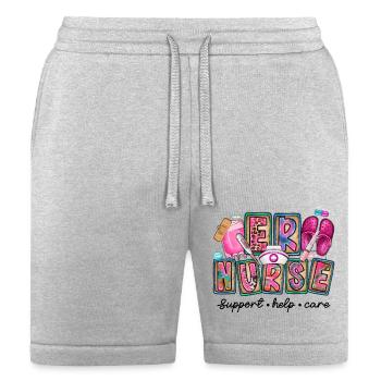 Emergency Nurse support - Bella + Canvas Unisex Short - heather gray - Front