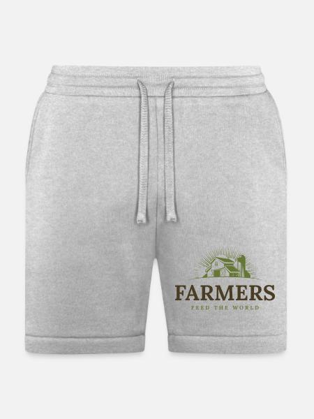 Farmers Sunburst Barn Emblem - Bella + Canvas Unisex Short - heather gray
