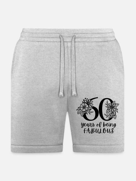 60th Birthday - Bella + Canvas Unisex Short - heather gray