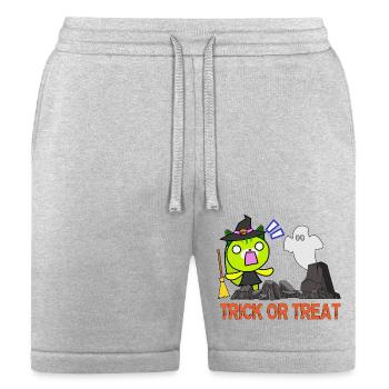 trick or treat - Bella + Canvas Unisex Short - heather gray - Front