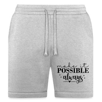 Empowering Make It Possible Quote Design - Bella + Canvas Unisex Short - heather gray - Front