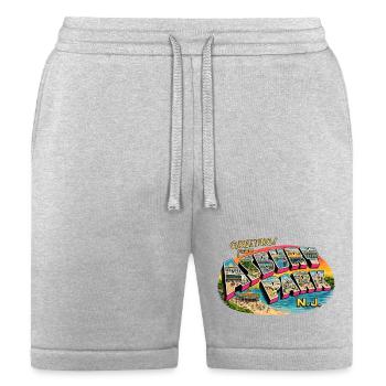 Greetings from Atlantic City Postcard - Bella + Canvas Unisex Short - heather gray - Front