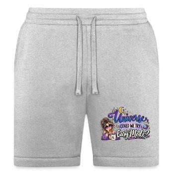 Universe Could We Try Easy Mode - Bella + Canvas Unisex Short - heather gray - Front