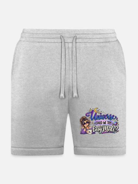 Universe Could We Try Easy Mode - Bella + Canvas Unisex Short - heather gray
