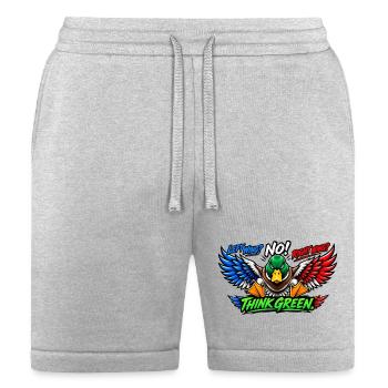 Left Wing Right Wing? No! Think Green - Bella + Canvas Unisex Short - heather gray - Front