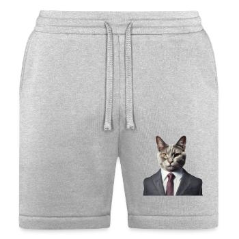 Cat in a suit - Bella + Canvas Unisex Short - heather gray - Front