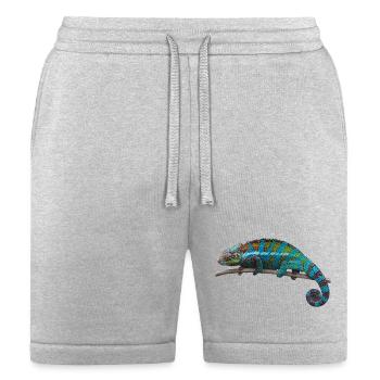 Prismatic Chameleon on Branch - Bella + Canvas Unisex Short - heather gray - Front