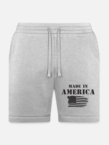 Made in America Flag - Bella + Canvas Unisex Short - heather gray