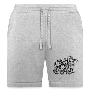 Cool Streetwear Ant Skater Graphic Character - Bella + Canvas Unisex Short - heather gray - Front